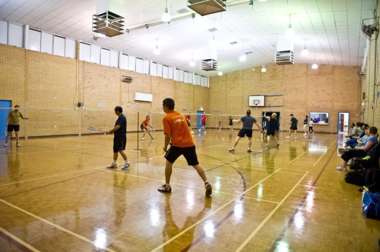 Social badminton session at Jim Satchell Recreation Centre Dianella