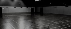 Empty badminton court